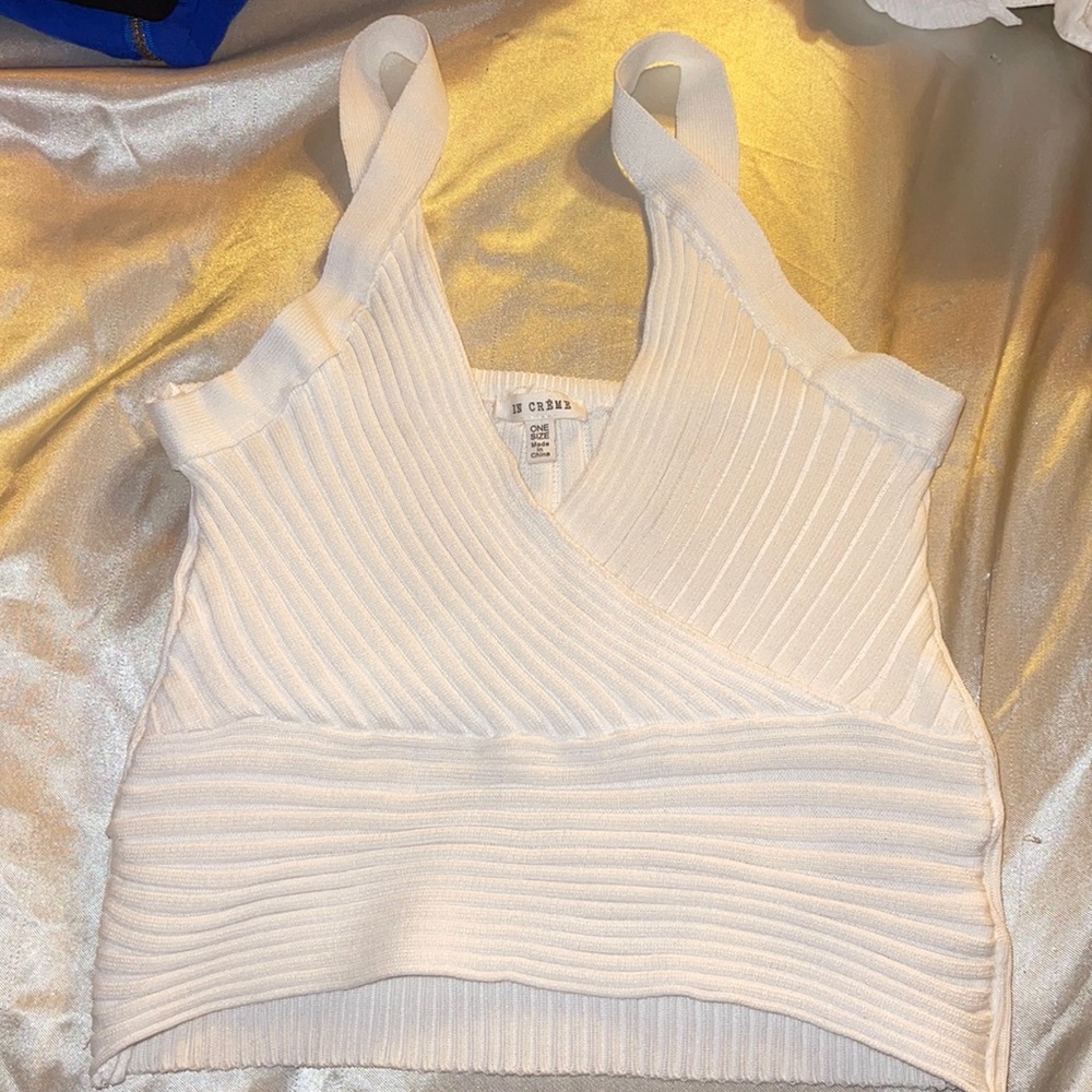 Beautiful elegant white cream top